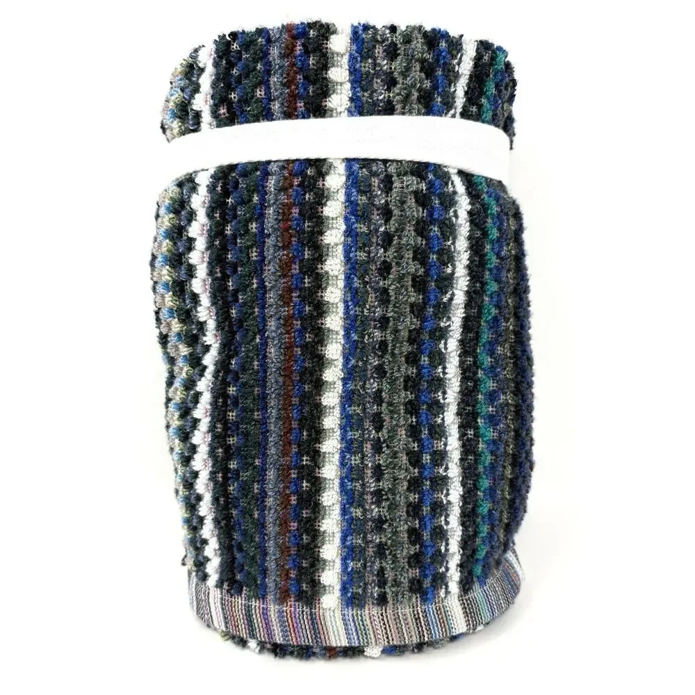 Deborah Connolly Striped Hand Towels Multicolor Blue Gray Colorful NWT Multi